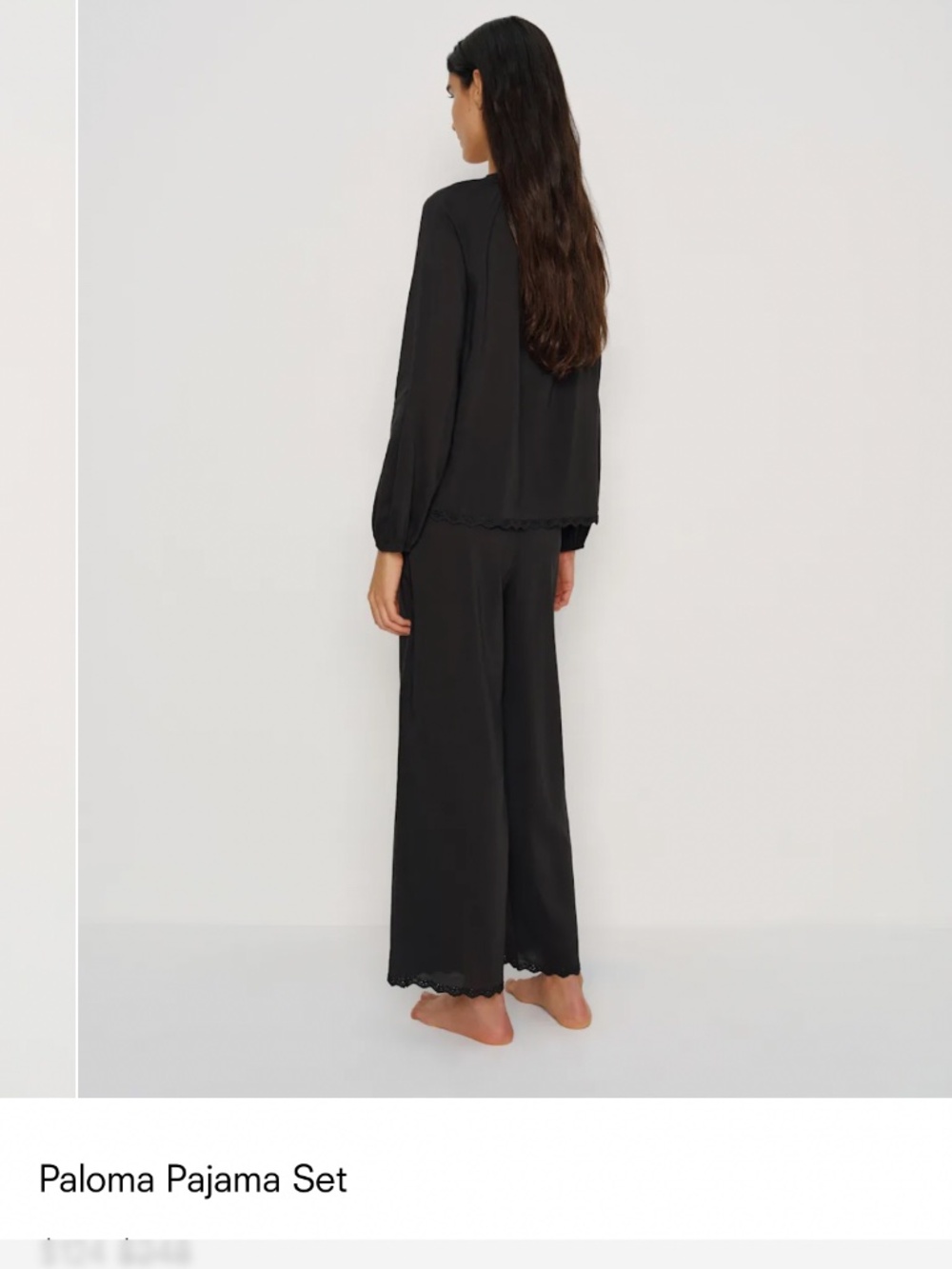 Reformation Paloma Pajama Set Black - Size M